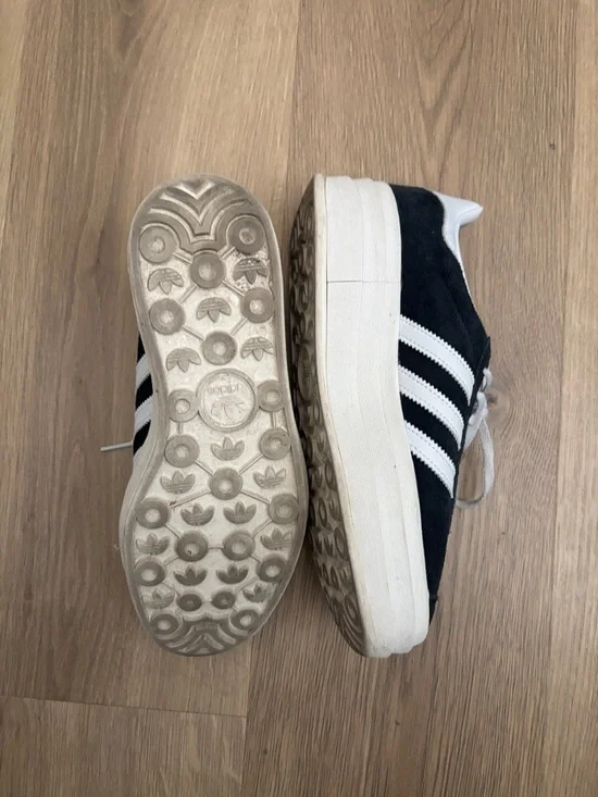 adidas Gazelle Platform Sneakers in Black and White - Picture 4 of 6